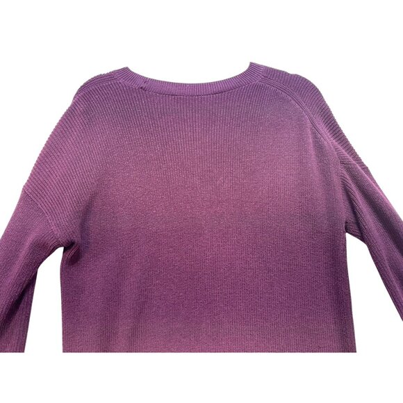 Athleta Womens Asymmetrical Hem Sweater Purple XS Pima Cotton Tencel Silk Blend - Picture 9 of 10